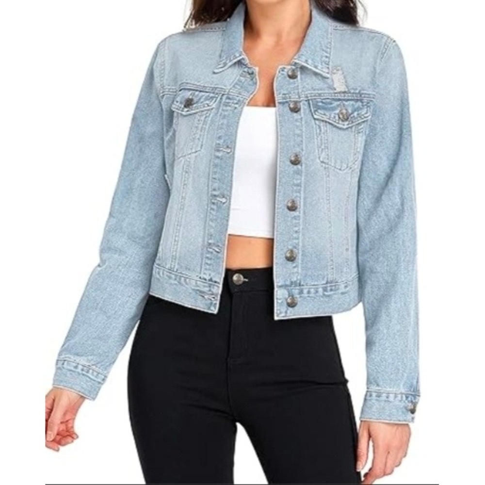 Light wash Wax jeans jacket sz s